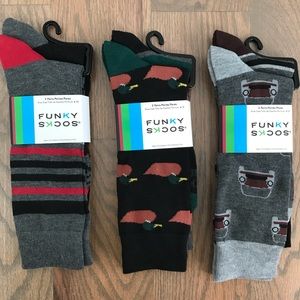 6 Pairs NWT Men’s Funky Socks